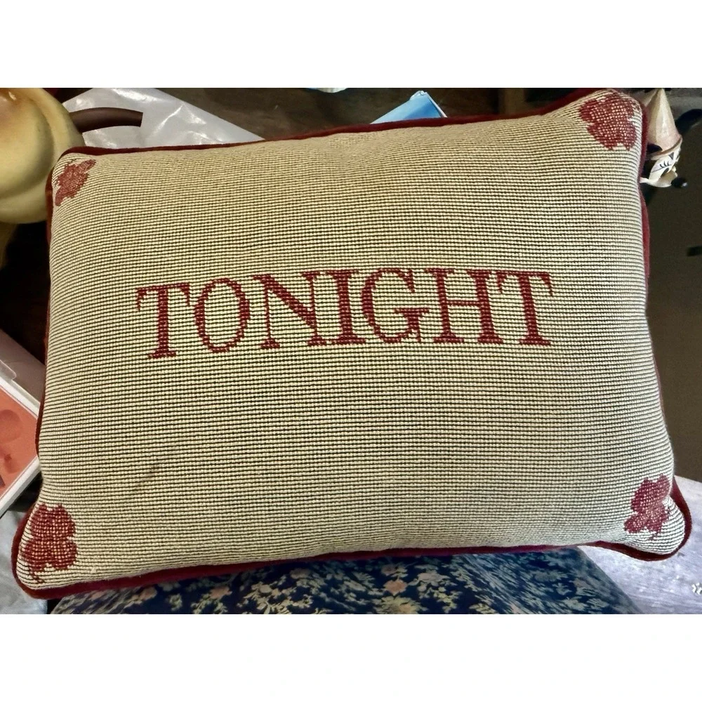 Decorative Beige and‎ Red Pillow